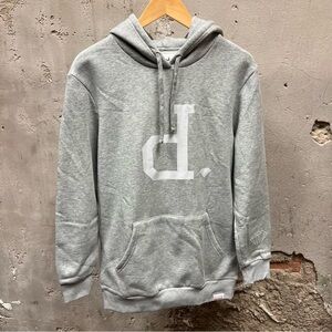 Diamond Skateboards Gray White Logo Pullover Fleece Hoodie Large L NWT Skater